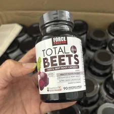 FORCE FACTOR Total Beets Blood Pressure Support Beet Root Capsules, 90 Capsules