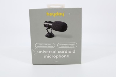 Heyday Universal Cardioid Microphone for DSLR Cameras & Smartphones - Black