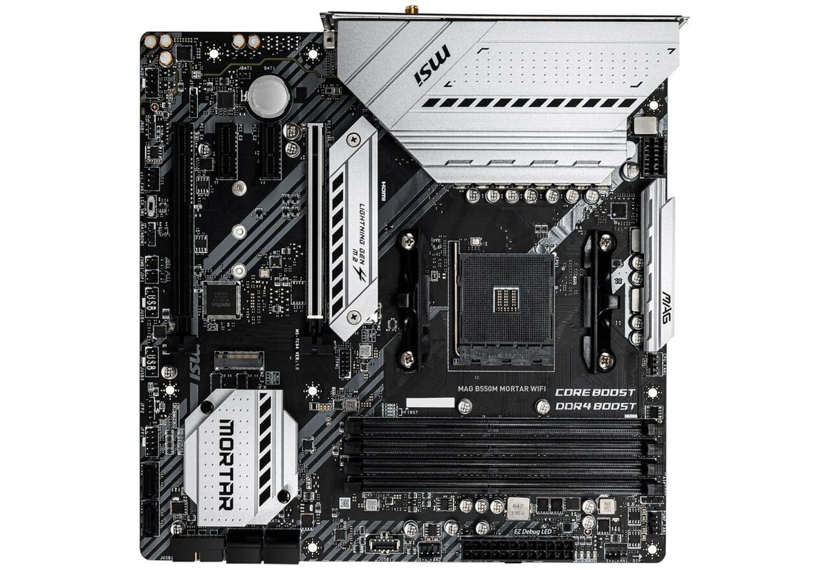 美品マザボ MSI MAG B550M MORTAR WIFI B550 MSI MAG B550M MORTAR WIFI DDR4 AM4 AMD B550 SATA 6Gb/s Micro-ATX