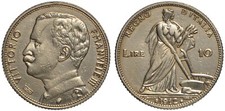 REGNO D'ITALIA - VITTORIO EMANUELE III - 10 LIRE ARATRICE 1912 NO ORO - RICONIO