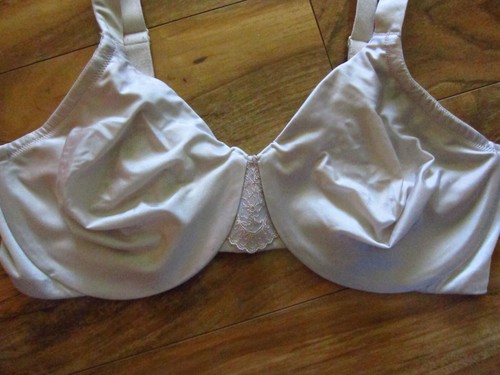 Olga Beige Satin Comfort Sleek Minimizer Underwire Bra size 42D - Picture 2 of 5