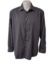 Van Heusen Dress Shirt Men's XL Long Sleeve Button Down Striped Collared 17-17.5