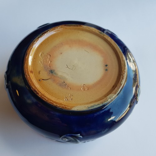 Royal Doulton Lambeth antique bowl dish art glazed 12cm England #7350 Victorian - Picture 3 of 15