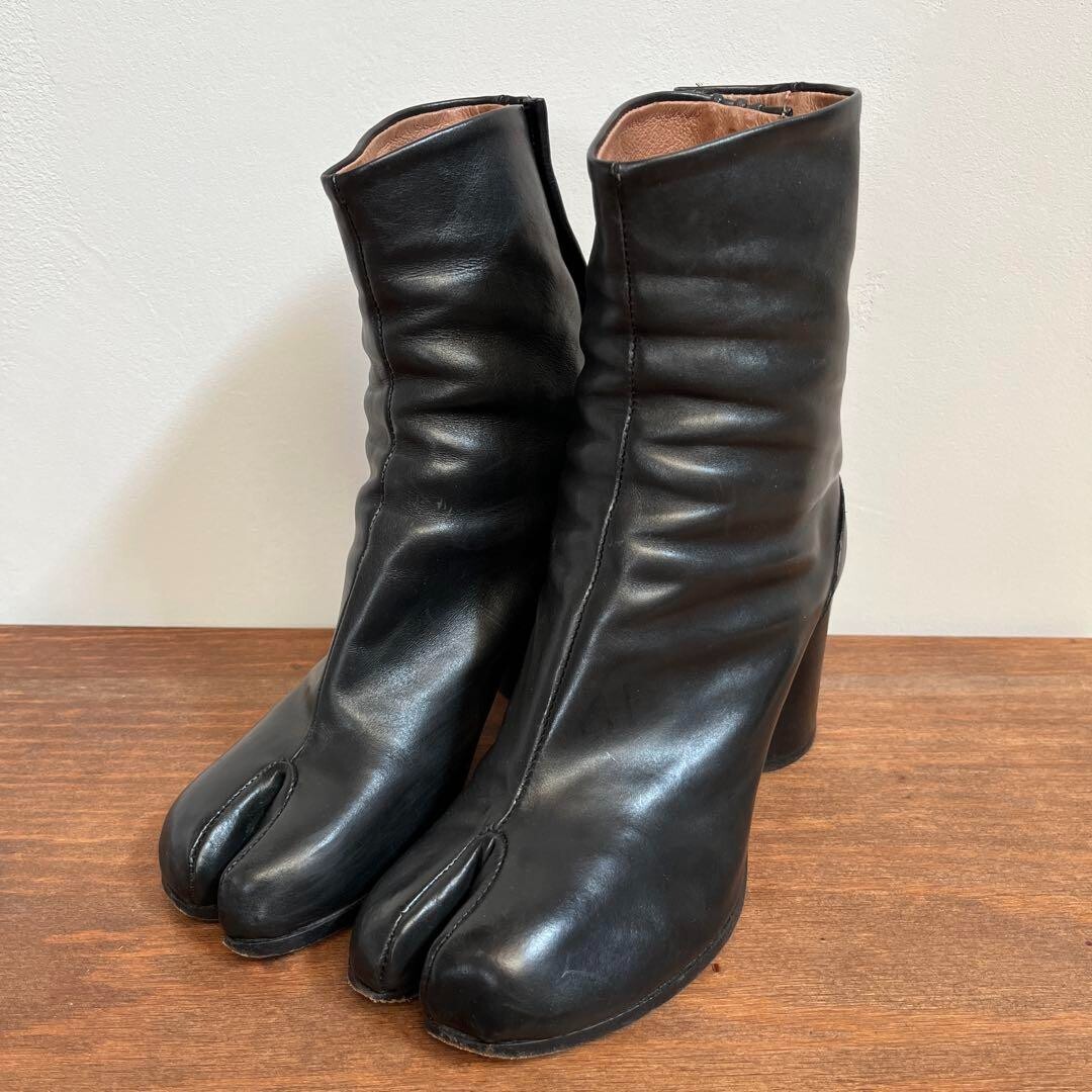 MAISON MARTIN MARGIELA Tabi Boots Size 35 Black Leather Women's | eBay