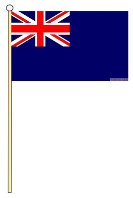 BLAUER MARINEFÄHNRICH BRITISCHES MILITÄR mittel HAND WEHENDE FLAGGE 9''X6'' 22,5 cm x 15 cm