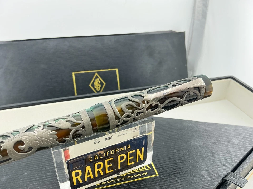 Conway Stewart Chatsworth HENRY SIMPOLE STERLING SILVER  Rollerball Pen  LE 1/1 - Image 3 of 4