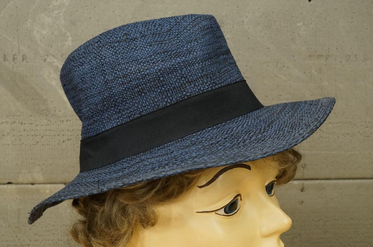 Modern KALLINA Summer Navy Blue & Black Sun Hat Ladies M  display picture 3