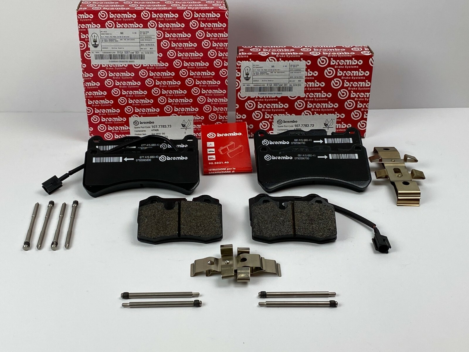 🚚Maserati Ghibli & Quattroporte Front & Rear Brake Pads - Genuine