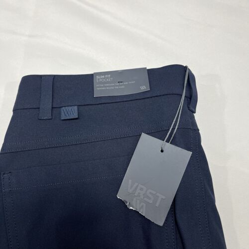New VRST Slim Fit 5-Pocket Commuter Performance Pants Mens 30x32 Tech Golf Chino - Picture 2 of 11