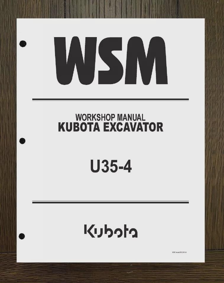 U35-4 EXCAVATOR WORKSHOP SERVICE REPAIR MANUAL KUBOTA