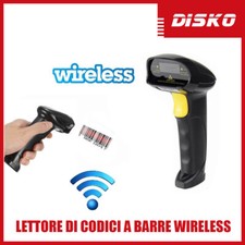 LETTORE CODICE A BARRE BARCODE SCANNER SENZA FILI WIRELESS PISTOLA LASER