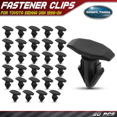 30Pcs 7mm Nylon Cowl Panel Retainer Clip Double Head-Type for Toyota Sienna Van