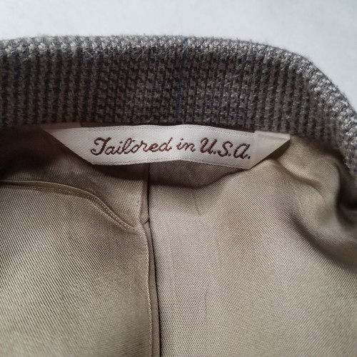 Vintage Stafford Mens Gray Glen Plaid Blazer 54L Jacket Sport Coat Tailored USA - Picture 13 of 23