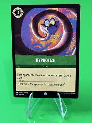   Disney Lorcana: Rise of the Floodborn HYPNOTIZE 98/204, Common!!  