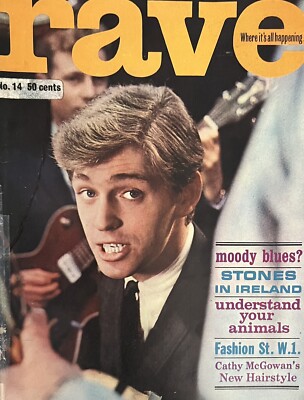 RAVE -Teen Mag- MAR 1965 Stones, Blues, Jane Asher, Max Baer, Chrissie Shrimpton