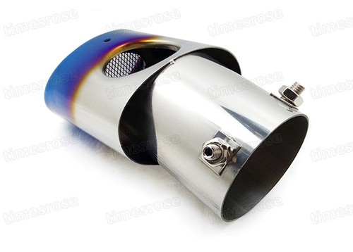 1Pcs Blue Car Exhaust Muffler Tip Tail Pipe End Trim for Toyota Highlander #1024 - Picture 4 of 4