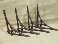 4 Shelf Brackets Corbels Wall Cast Iron Rustic Farmhouse 7 1/2" X 6 1/4" Braces