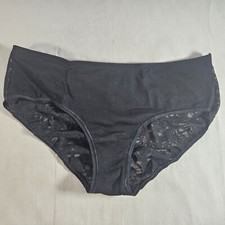 Victoria's Secret Hiphugger Medium Lace Back Ruched Black
