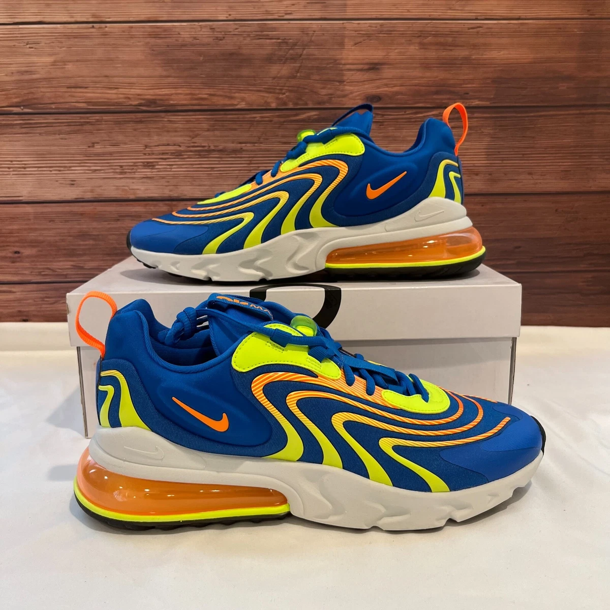 Nike Air Max 270 React Eng Soar Total Orange Volt Men s Running