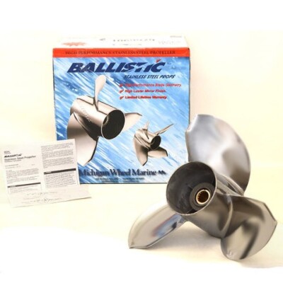 Michigan Wheel Mercury Ballistic Boat Propeller 345131 | RH 14 7/8