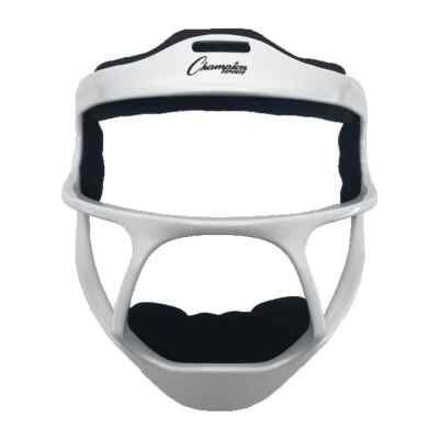Champion Sports Magnesium Softball Facemask Size Adult, Color White