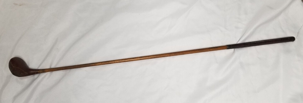 Antique 1890's CRAWFORD MCGREGOR CANBY Hickory Shaft Driver Golf