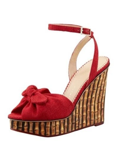 Charlotte Olympia Miranda bamboo print wedges 39 UK6 eBay