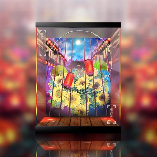 1/7 UTAU Kasane Teto Yoshiwara Lament Ver Figure Display Case Acrylic LED Light - Bild 4 von 4