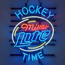 Miller Lite Hockey Time Neon Light Sign 24