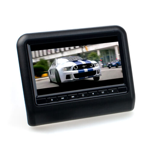 9" Auto Kopfstützen Monitor LCD TFT Display  DVD-Player USB SD universal schwarz - Bild 1 von 7