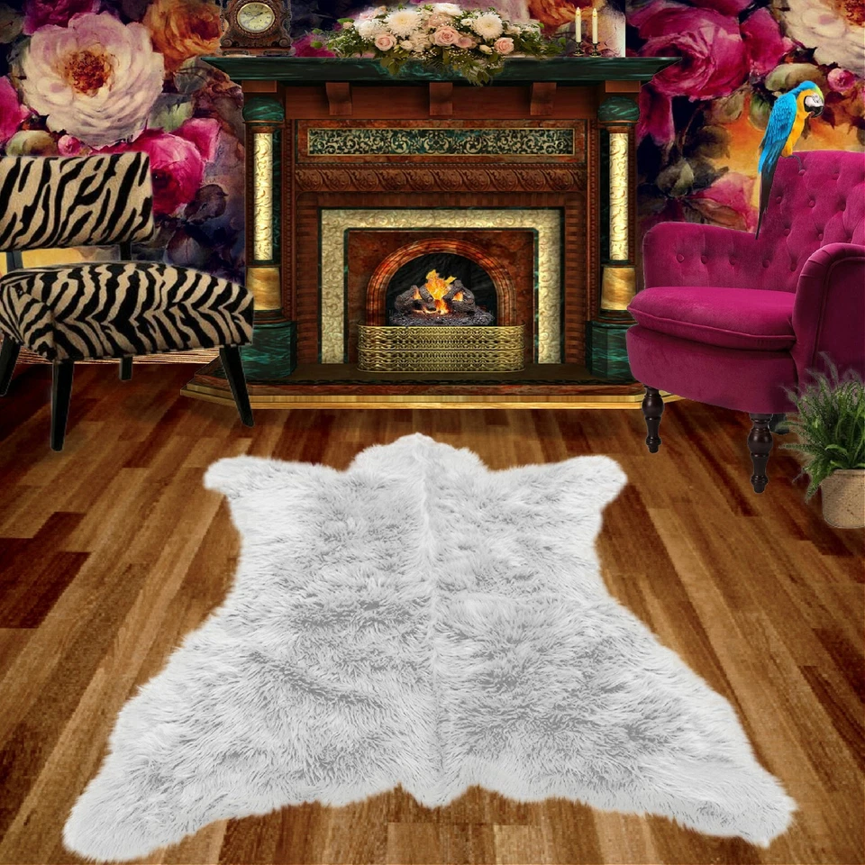Tapete de pele de urso branco - Pele sintética - Urso polar - Pele de carneiro shag - ACENTOS DE PELE  - Imagem 3 de 3