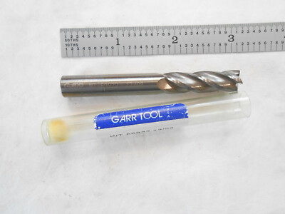 NEW GARR USA 3/8'' DIA. X 1'' LOC X 3'' OAL X .015'' C.R. C.C. 4FL. CARBIDE ENDMILL