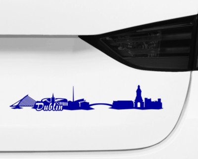 Aufkleber Dublin Skyline mehrere Größen  11 Farben 2 Größen