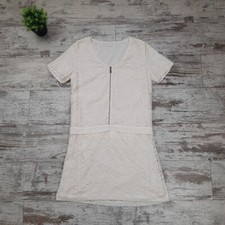 Sézane x La Redoute Ruffled Designer White Dress Lace Cotton Size 40