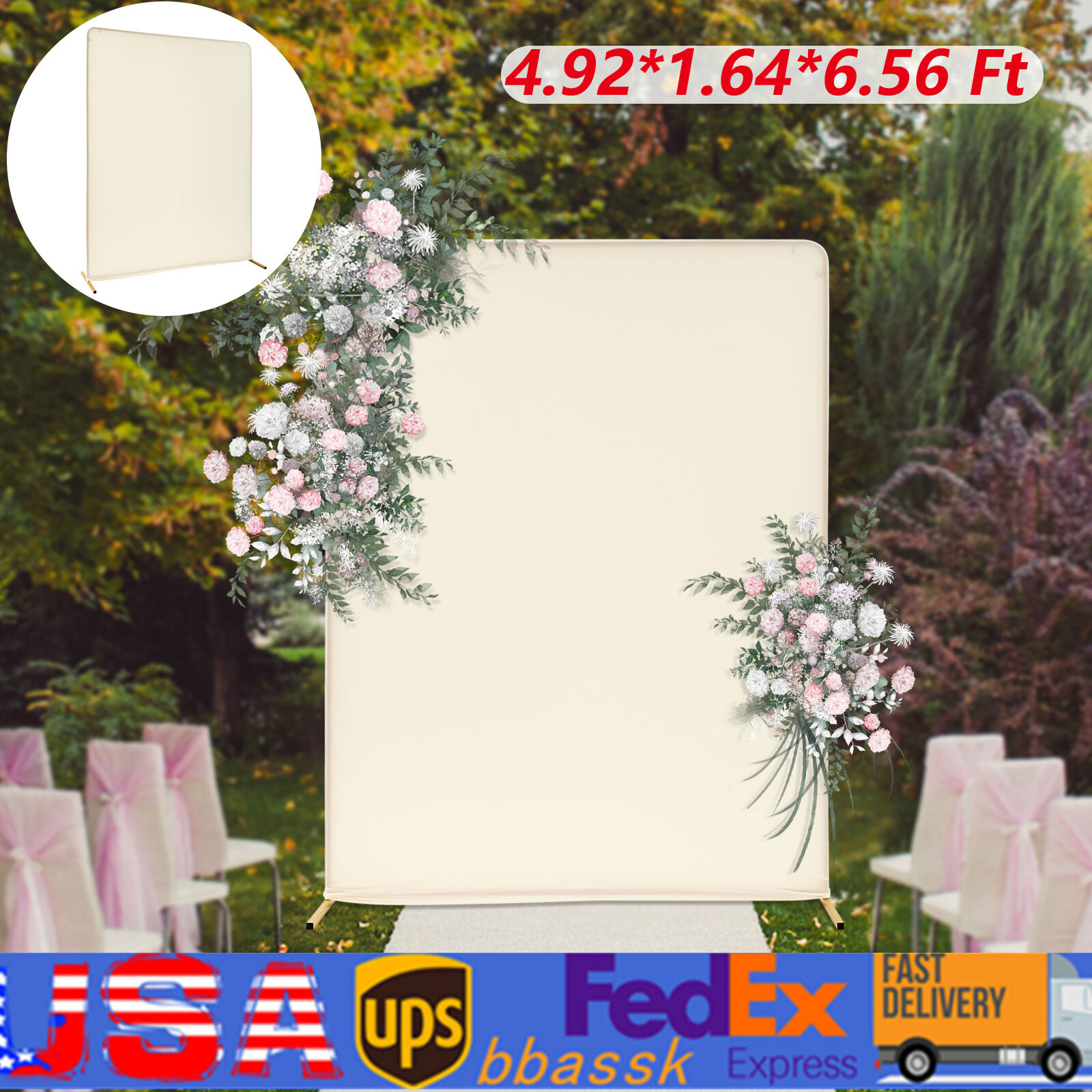 1.5x2m Rectangle Wedding Backdrop Stand for Ceremony Decorations