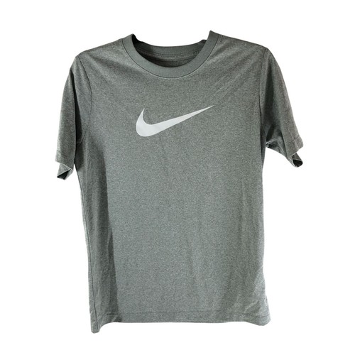 Nike The Nike Tee Boys Dri-FIT Swoosh T-Shirt Short Sleeve Gray XL