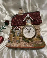Time Avenue Clock Cottage House Mantel DM-6000 Shontek Quartz Vtg Needs Battery