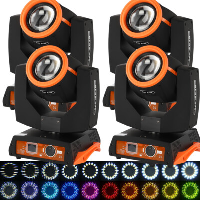 4PCS 7R DJ Moving Head Light Beam 230W 16CH DMX512 Zoom 16+8 Prism Beam RGBW DJ