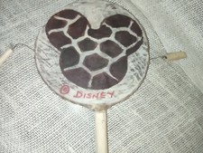 Disney Mickey Mouse Wood And Stretched Leather Large Spin Drum 15" Tall