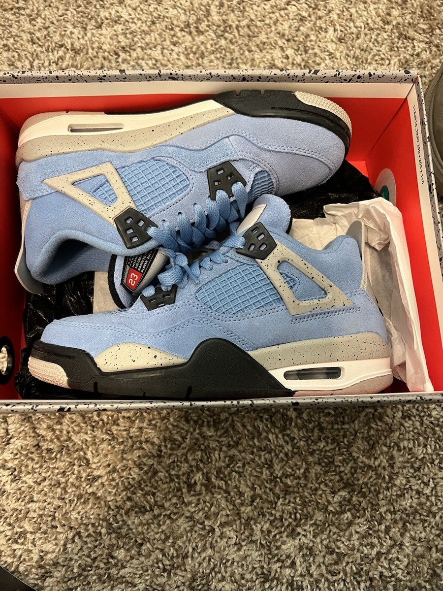 Jordan 4 Retro Black Tech Grey University Blue White 2021 (gs) | eBay