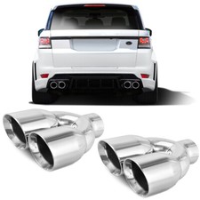 2Pcs Exhaust Pipe Double Outlet 2.5"Inlet 3.5" Outlet For Land Range Rover Sport
