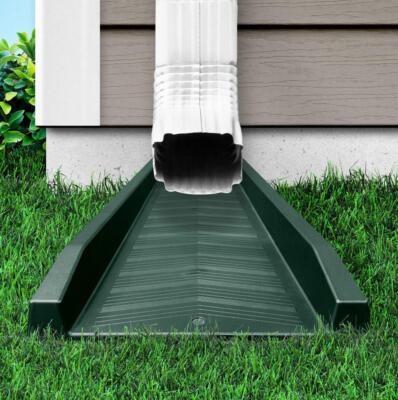 GREEN Rain Run Gutter Downspout Splash Block Splashblock USA MADE 100% Recycled