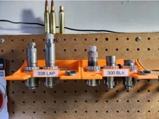 Reloading Die Pegboard Holder - Color Black - Set of 2