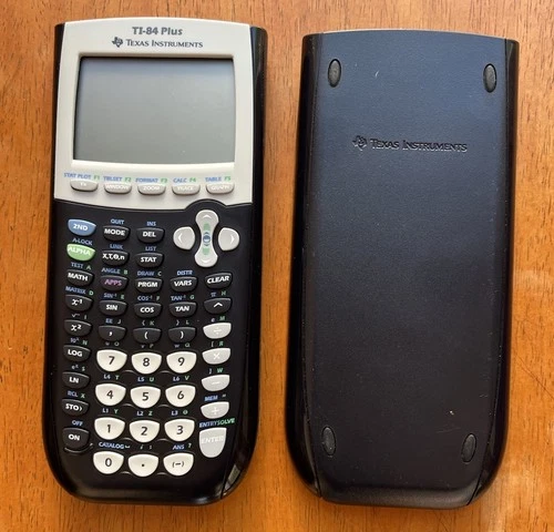 Texas Instruments TI-84 Silver Edition Plus Graphing Black Calculator With Cover