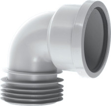 McAlpine DC90-GR 4"/110mm 90° Drain Connector with Boss for Reliable Drainage