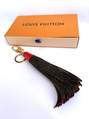 Louis Vuitton Monogram Schlüsselanhänger Quaste Charm Rot M78616 Gebraucht