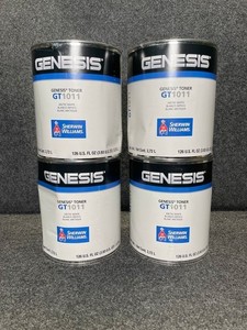 SHERWIN WILLIAMS GT1011 Genesis Toner Arctic White Paint 3.9QT Cans, Lot of 4*