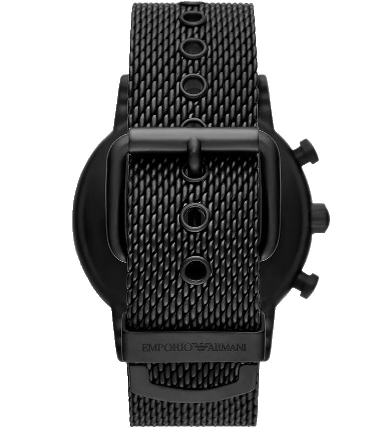 EMPORIO ARMANI LUIGI CHRONOGRAPH AR11470 GREEN DIAL BLACK MESH BAND MENS WATCH