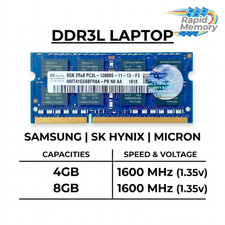 DDR3L Laptop RAM 8GB 4GB PC3L-12800S 1600MHz ...