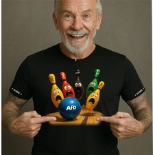 Bowling T-Shirt AFD Satire Hemden Personalisiert Trikot Bekleidung Fun Shirts